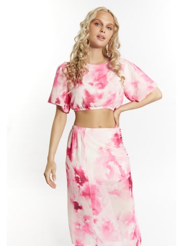 IZIA Damen Bluse Mit Batikmuster in Pink Mehrfarbig