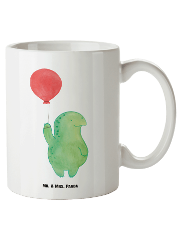 Mr. & Mrs. Panda weisse tasse Schildkröte Luftballon ohne Spruch in Weiß