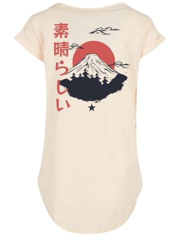 F4NT4STIC Long Cut T-Shirt Mount Fuji in Whitesand