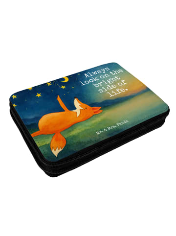 Mr. & Mrs. Panda Federtasche Fuchs Sterne Design mit Spruch in Weiß