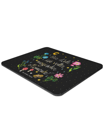 Mr. & Mrs. Panda Mousepad Magische Welt mit Spruch in Bunt