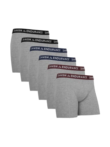 DANISH ENDURANCE Boxershorts Classic Trunks in Grey/Bordeaux/Blue