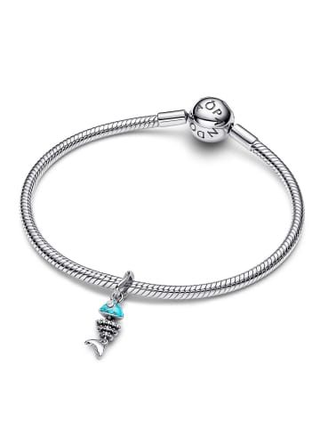 Pandora Silber Charm-Anhänger Türkisfarbene Fischgräte
