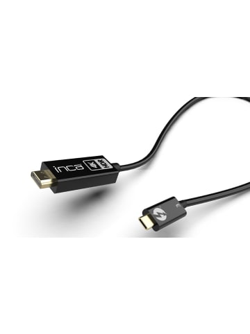 Inca INCA USB-C auf HDMI Kabel 1,8 m (4K@60Hz) Konverterkabel in Schwarz