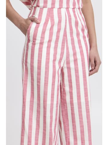 ICHI Casual Hose IHLOLIA Regular fit in Bright Rose/White Stripe