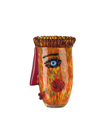 GILDE Vase "Punki" in Orange/ Rot - H. 30 cm - B. 21 cm