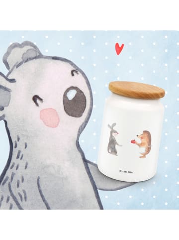 Mr. & Mrs. Panda zuckerdose Hase Igel ohne Spruch in Weiß