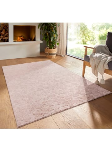 Tara Carpet Kurzflorteppich Homestyle  Flora in Rosa