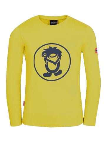 Trollkids Longsleeve "Troll" in Trübes Gelb/Marineblau