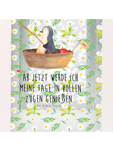 Mr. & Mrs. Panda Dekoleuchte Pinguin Angelboot mit Spruch in Transparent