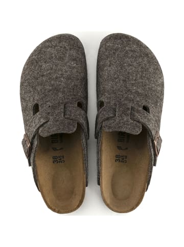 Birkenstock Clogs Boston Wool Felt in Braun