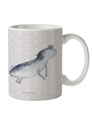 Mr. & Mrs. Panda Becher Axolotl Schwimmen ohne Spruch in Grau Pastell