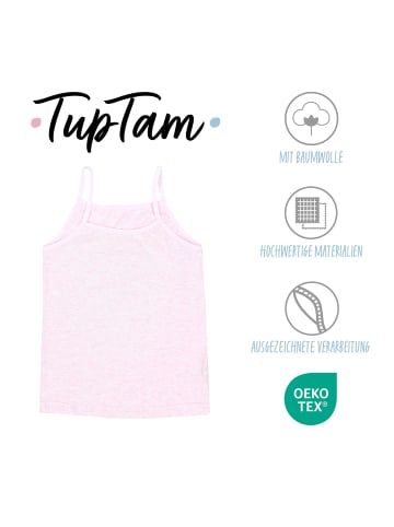 TupTam Mädchen Unterhemd Spaghettiträger Top 5er Pack in blau/grau