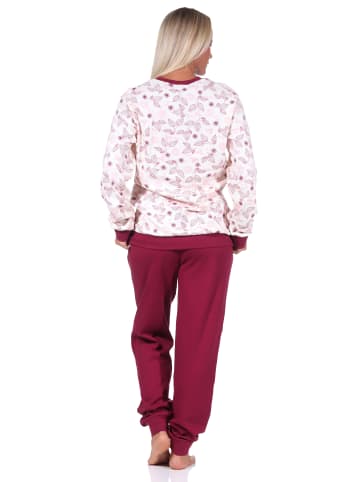 NORMANN r interlock Pyjama lang Bündchen - 69486 in creme
