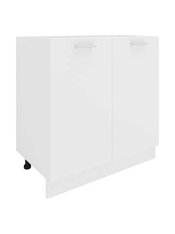 VCM  Küchenschrank B 80 cm Unterschrank Drehtüren Esilo in Weiß