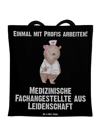 Mr. & Mrs. Panda Beutel Medizinische Fachangestellte Leidenschaf... in Schwarz
