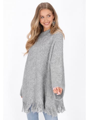 IZIA Women Sweater in light grey melange