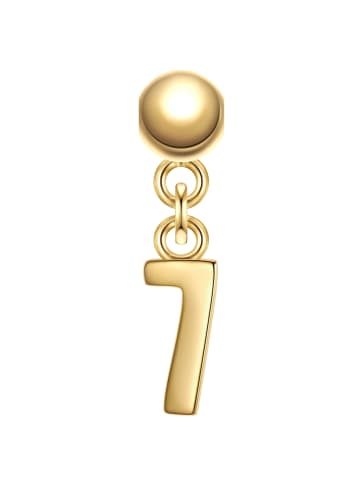 Glanzstücke München Charm Ziffer 7 aus Sterling Silber in gelbgold