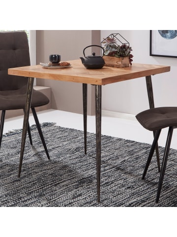 FineBuy Esstisch in Braun / Akazie / 80x80x76