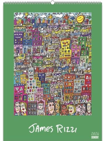 DuMont Kalenderverlag Kalender - DUMONT - James Rizzi 2026 - Kunst-Poster-Kalender 50 x 70 cm, Pop-Ar