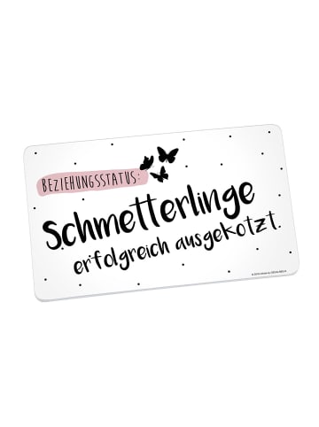 Geda Labels Frühstücksbrettchen Schmetterlinge in Weiß - 23,5x14,5x0,3cm