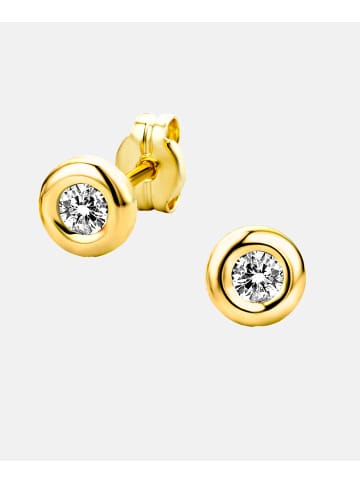 Vanlere Ohrstecker aus 375 Gelbgold mit Zirkonia