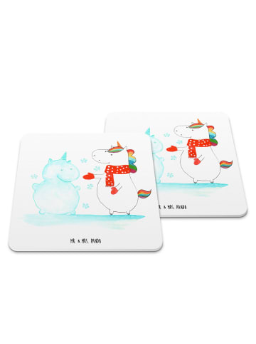 Mr. & Mrs. Panda Untersetzer Einhorn Schneemann ohne Spruch in Weiß