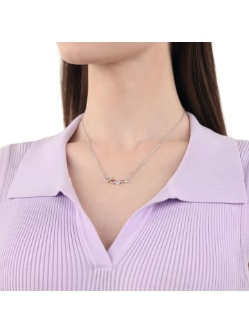 Amor Kette mit Anhänger Silber 925, rhodiniert+rosévergoldet in Bicolor