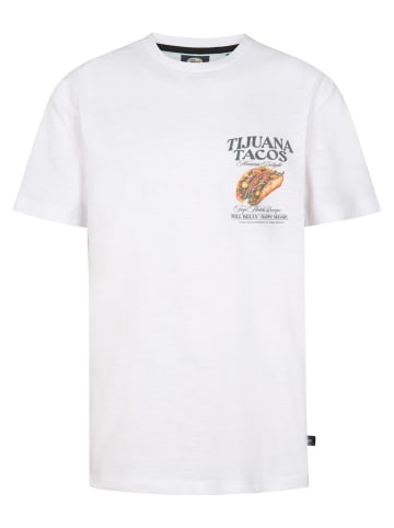 Petrol Industries T-Shirt mit grafischem Rückenprint Taco in Weiß