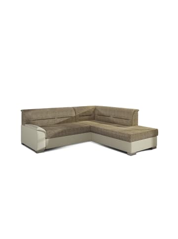 MF Design Bergamo Recamiere Rechts in Beige -  (L) 214 x (B) 247 x (H) 83 cm