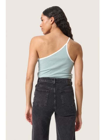 Soaked in Luxury Jerseytop SLSimone Slim fit in Silver Blue