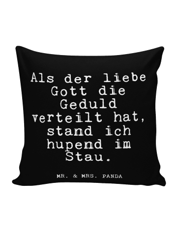 Mr. & Mrs. Panda Kissen Als der liebe Gott... mit Spruch in Schwarz