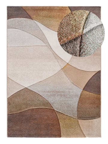 Atticgo Kurzflor-Teppich BADET in terrakotta/beige