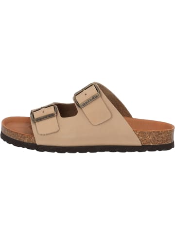 Palado Pantoletten Korfu Oiled Premium Leather in Taupe/Braun