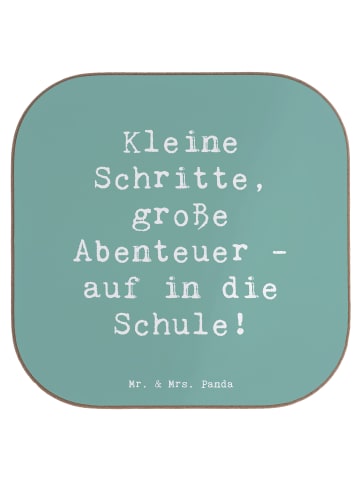 Mr. & Mrs. Panda Tassenuntersetzer Spruch Schulanfang Abenteuer ... in Meeresbrise