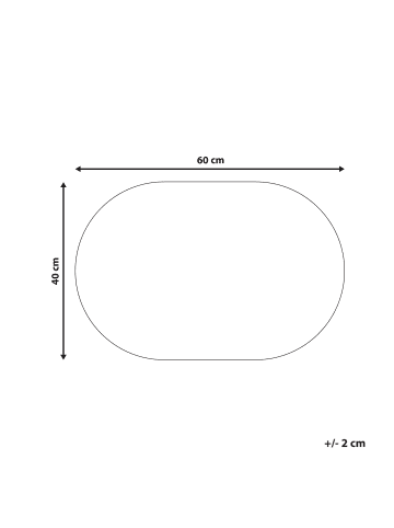 Beliani Fußmatte TOOLIK in  - (W) 40 x (L) 60 cm
