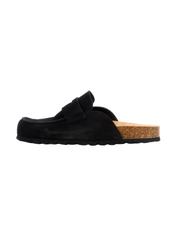 Divine Factory Mules Mokassin aus Leder Noga Gassirette Schwarz