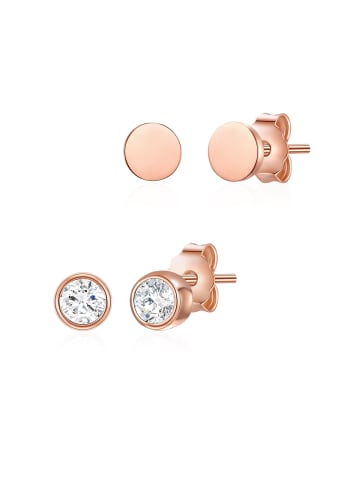Glanzstücke München Ohrstecker Sterling Silber Zirkonia in roségold