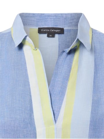 Franco Callegari Bluse in blau zitrone - 0039