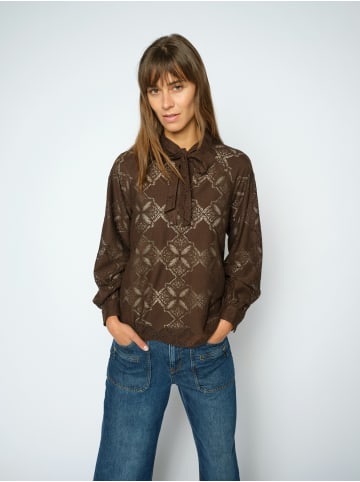 Mos Mosh Spitzenbluse MMTamlyn in schoko - 0002