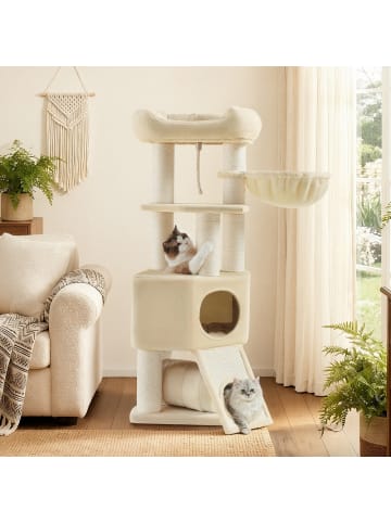 Feandrea Katzenbaum Clawfy in Beige - (B)50 x (H)141 x (T)50 cm
