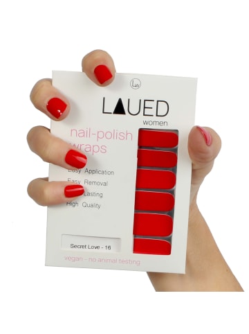 VARGU LAUED vegane Nagelfolien solid red in Secret Love