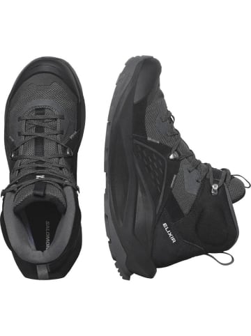 SALOMON Wanderschuhe/Trailschuhe SHOES ELIXIR MID GTX in Schwarz