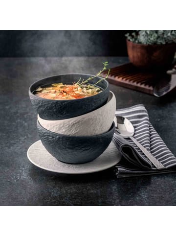 Villeroy & Boch 4er Set Suppen Bol Manufacture Rock Blanc in Ø 12,5 cm in weiß