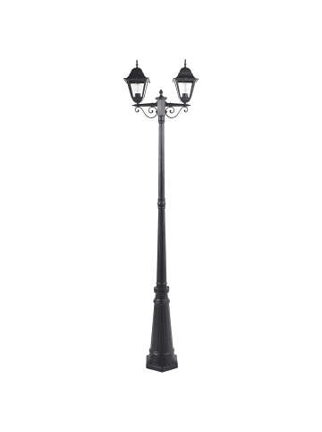Beliani Außenlaterne SUKRI in Schwarz - (W) 55 x (H) 222 x (L) 26 cm