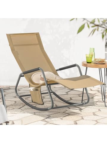 SoBuy Schaukelliege in Braun - (B)145 x (H)84 x (T)57cm