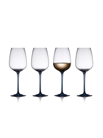 Lyngby Glas Weinglas Vienna in Blau