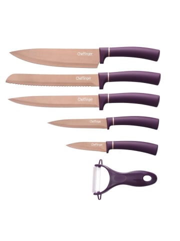 Cheffinger 6tlg. Messer-Set in Violett