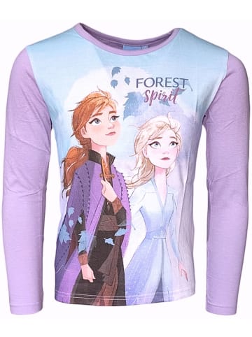 Disney Frozen Langarmshirt Frozen Elsa & Anna in Lila