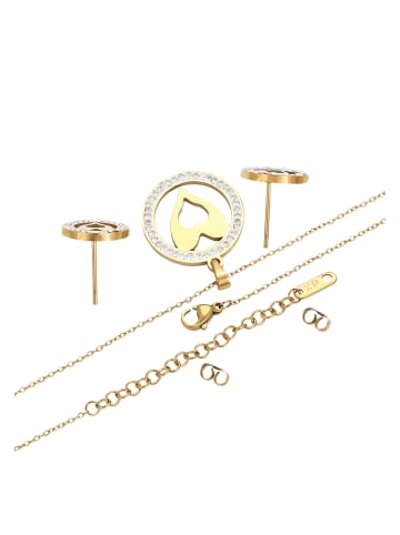 faina Women Jewelry Set in Gold White